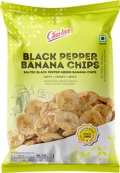 Charliee Black Pepper Banana Chips 150g 