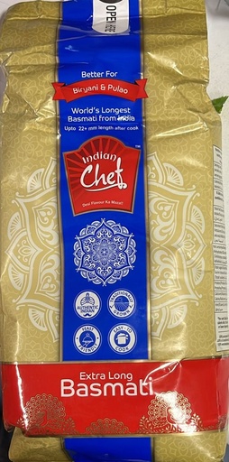 Indian Chef Extra Long Basmati Rice 5kg